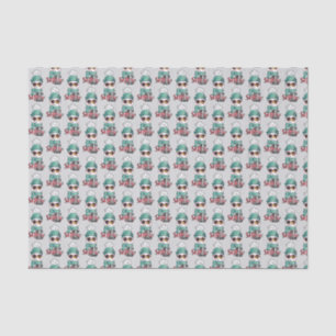 Tot Sneeuwgoed - Snowman in Pet en Scarf Tissuepapier