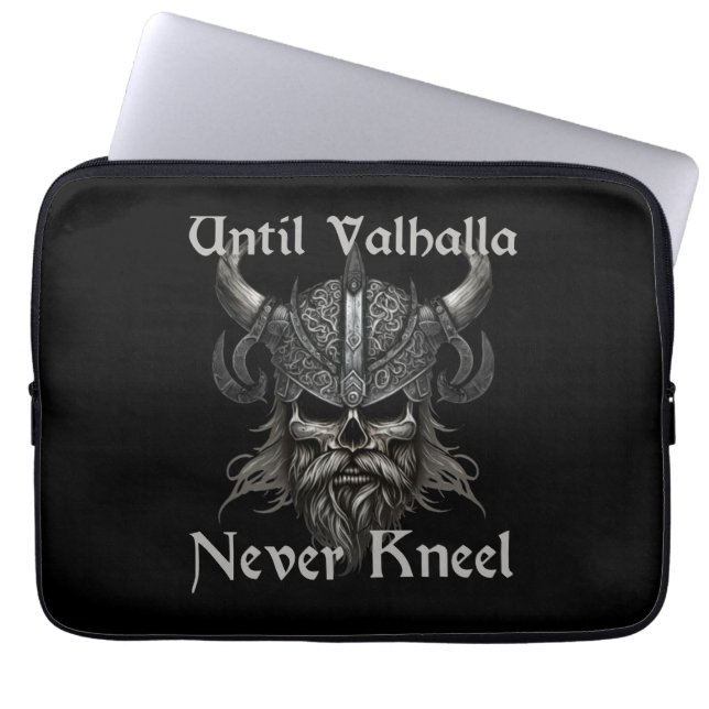 Tot Valhalla nooit knielt Laptop Sleeve (Voorkant)