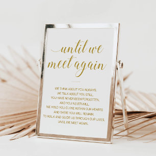 Tot we elkaar weer ontmoeten Gold Wedding Memorial Poster
