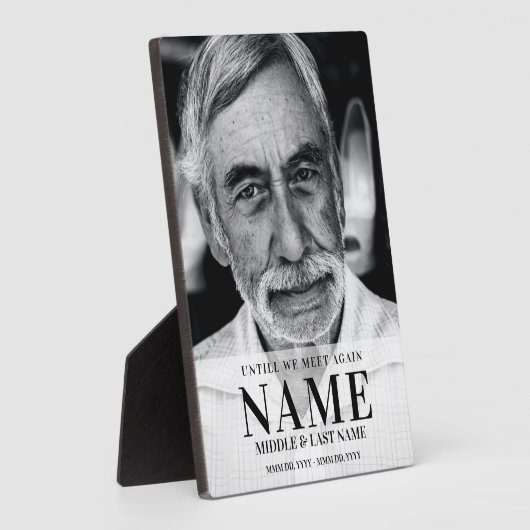 Tot we elkaar weer ontmoeten Modern Bold Photo Mem Fotoplaat (Zijkant)