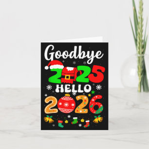 Tot ziens 2025 Hallo 2026 Gelukkig Oud en Nieuw Ch Kaart