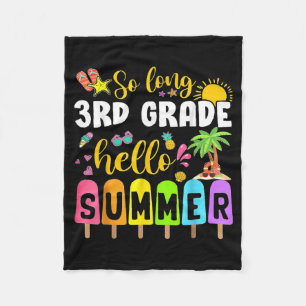 Tot ziens 3e klas Hallo zomertijd laatste dag Fleece Deken