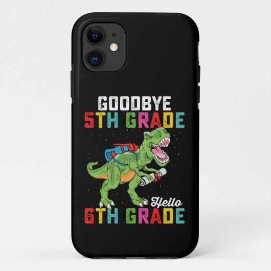 Tot ziens 5e klas, hallo 6e klas T Rex dinosaurus Case-Mate iPhone Case (Achterkant)