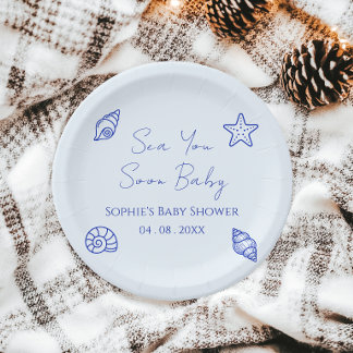 Tot Ziens Baby Kust Baby Shower  Papieren Bordje
