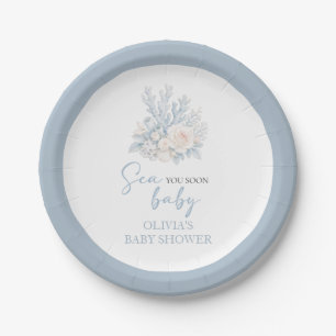 Tot ziens baby Kuststrand Baby Shower Papieren Bordje