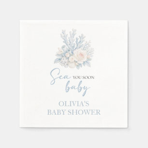 Tot ziens baby Kuststrand Baby Shower Servet
