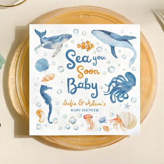 Tot Ziens Binnenkort Kust Babyborrel Servet