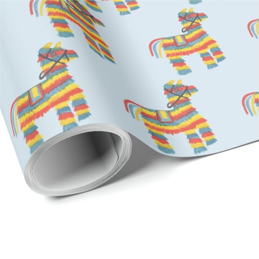 Tot ziens! Edelpiñata-patroon op bleek blauw Cadeaupapier (Rol Hoek)