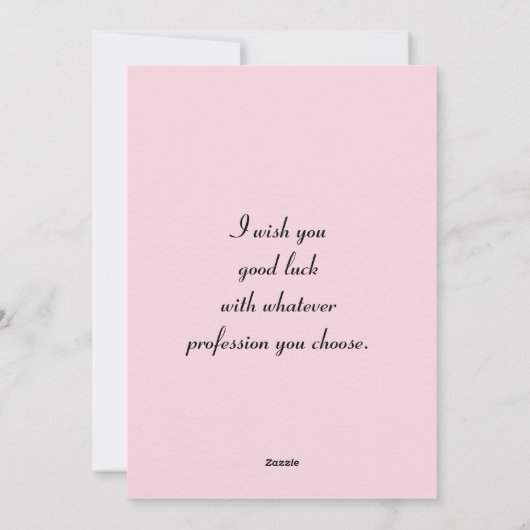 Tot ziens en veel succes plat kaart (Achterkant)