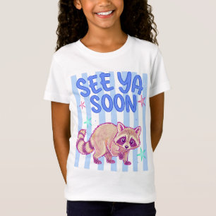 Tot ziens grappige retro wasbeer t-shirt