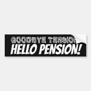 Tot ziens hallo pensioen bumpersticker