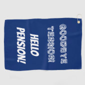 Tot ziens hallo pensioen golfhanddoek (Horizontaal)