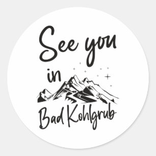 Tot ziens in Bad Kohlgrub Duitsland Vakantie Ski Ronde Sticker