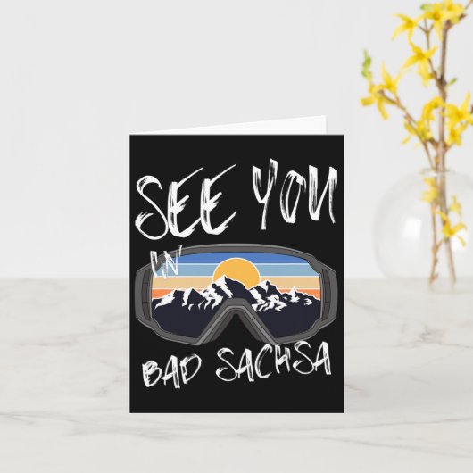 Tot ziens in Bad Sachsa Duitsland Vakantie Ski 1 Kaart (Gele Bloem)