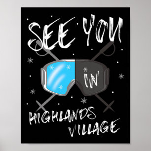 Tot ziens in een dorp USA Wandelvakantie Ski Goggl Poster