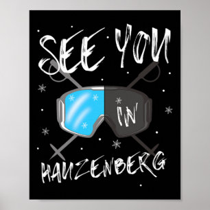 Tot ziens in Hauzenberg Duitsland Vakantie skibril Poster