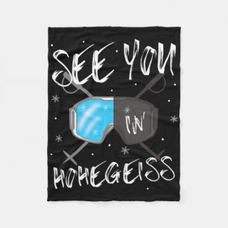 Tot ziens in Hohegeiß Duitsland Vakantie skibril Fleece Deken