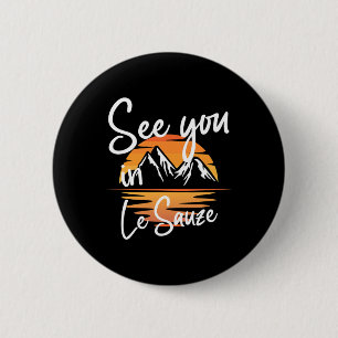 Tot ziens in Le Sauze Frankrijk Wandelvakantie Ski Ronde Button 5,7 Cm