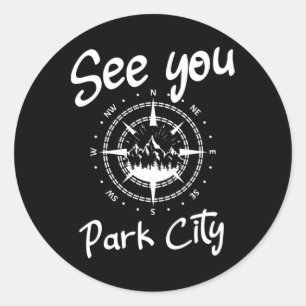 Tot ziens in Park City USA Vakantie Ski Wandelen C Ronde Sticker