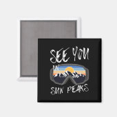 Tot ziens in Sun Peaks Vakantie Ski Goggles Magneet (Voorkant / Achterkant)