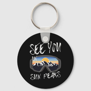 Tot ziens in Sun Peaks Vakantie Ski Goggles Sleutelhanger