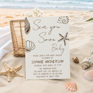 Tot Ziens Kleine Boho Kust Baby Shower Kaart