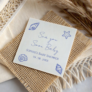 Tot Ziens Kleine Kust Babyborrel Servet