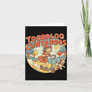 Tot ziens klootzakken sarcastisch grappig retro va kaart