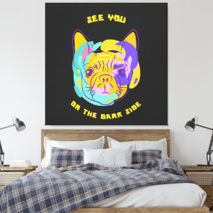 Tot ziens op de Bark kant Hond Pun Canvas Afdruk