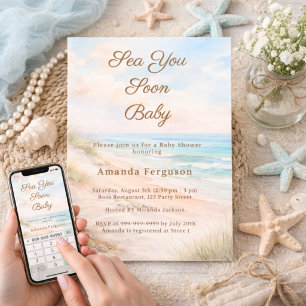 Tot Ziens Op Het Strand Baby Shower Kaart