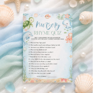 Tot Ziens op Zee Baby Borrel Nursery Rhyme Spel Kaart