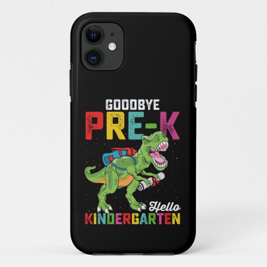 Tot ziens Pre K Hallo Kindergarten T Rex School Case-Mate iPhone Case (Achterkant)