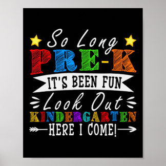 Tot ziens Pre-k kleuterschool afstuderen kleutersc Poster