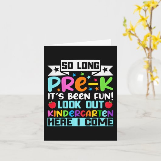 Tot ziens Pre K kleuterschool hier afgestudeerd la Kaart (Gele Bloem)