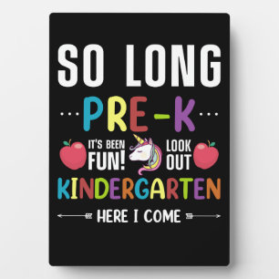Tot ziens Pre-K Kleuterschool Hier kom ik Pre-k Fotoplaat