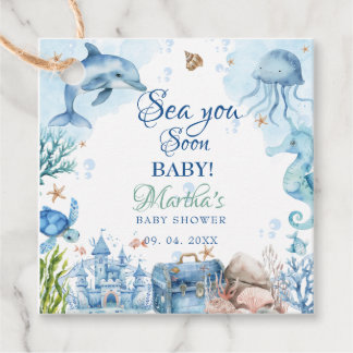 Tot Ziens Schelp Baby Shower Bedankjes Labels