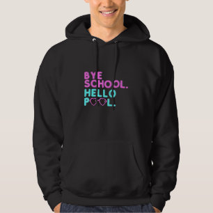 Tot ziens School Hallo Zwembad Retro Leraar Stude Hoodie