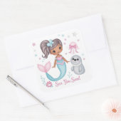 Tot ziens vierkante sticker (Envelop)