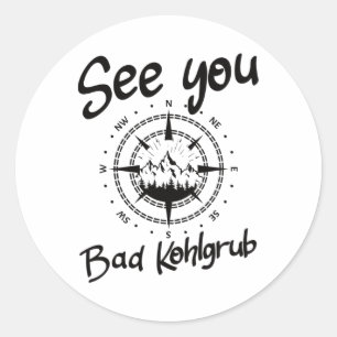 Tot ziens Wandelen Bad Kohlgrub Duitsland Vakantie Ronde Sticker