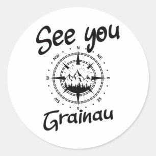 Tot ziens Wandelen Grainau Duitsland Vakantie Ski  Ronde Sticker