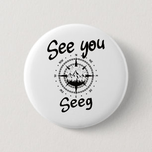 Tot ziens Wandelen Zie Duitsland Vakantie Ski Comp Ronde Button 5,7 Cm