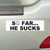 Tot zover dat hij opsteekt bumpersticker (Op auto)