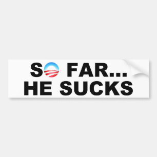 Tot zover dat hij opsteekt bumpersticker