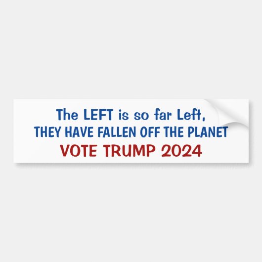 Tot zover links bumpersticker (Voorkant)