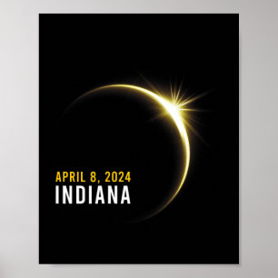 Totaal 04 08 24 Totale zonsverduistering 2024 Indi Poster