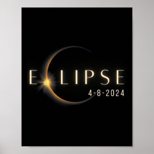 Totaal 04 08 24 Totale zonsverduistering 2024 Poster