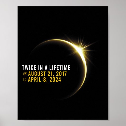 Totaal 24 tweemaal in een leven totale zonneclips poster (Voorkant)