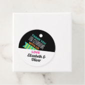 Totaal 80's Dank je bruiloft Bedankjes Labels (In situ)