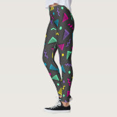 Totaal 80s Meerkleurige vormen Leggings (Links)