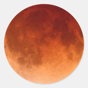 Totaal aantal littekens bloedmoonsticker ronde sticker